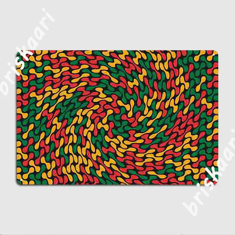 Ethiopian Patterns Metal Signs Wall Mural Customize Ethiopian Cultural Colorful Traditional Habesha Art Work Tin sign Posters