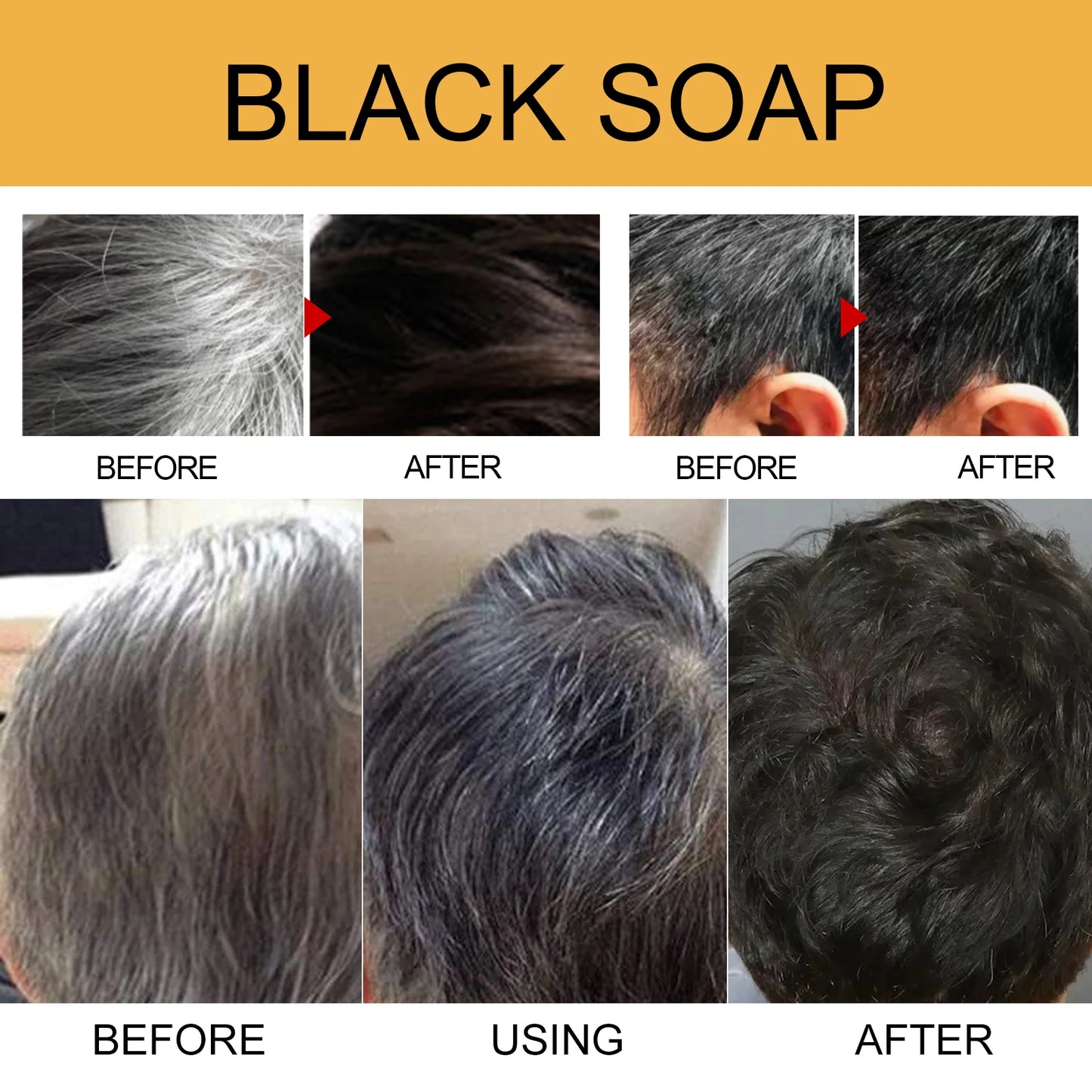 Polygonum Multiflorum Black Hair Shampoo Soap Gentle Coconut Oil Refreshing Oil Control Smoothing Hair Care Handmade Soap