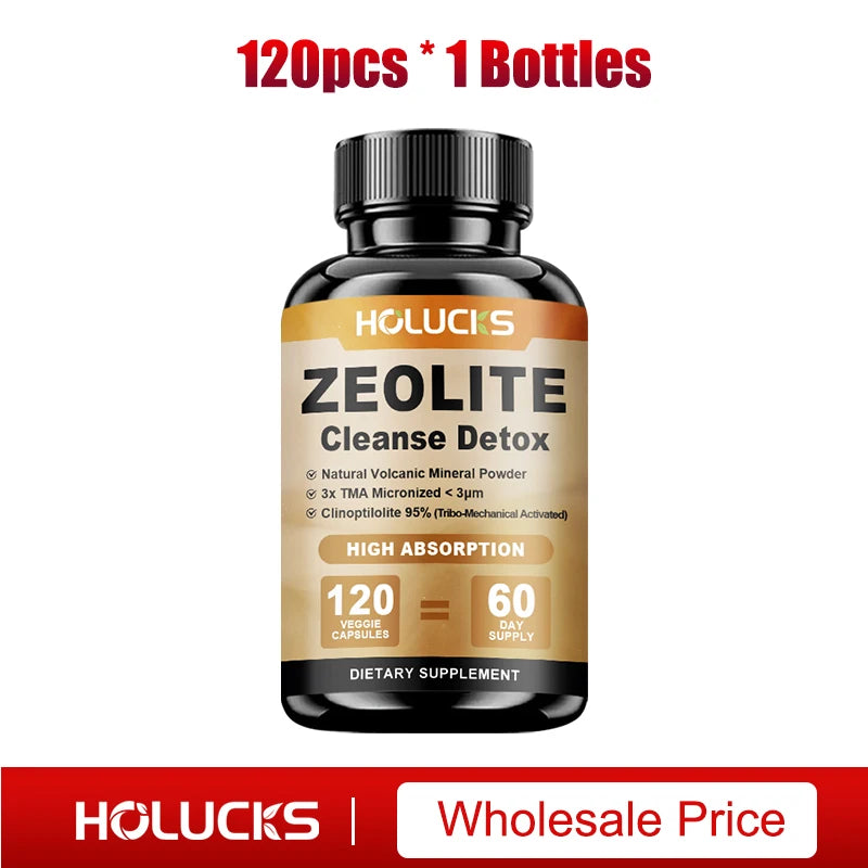 Zeolite Cleanse Detox Supplement, Supports Kidney Repair, Full Body, Liver & Colon Detox, for Mental Clarity & Focus