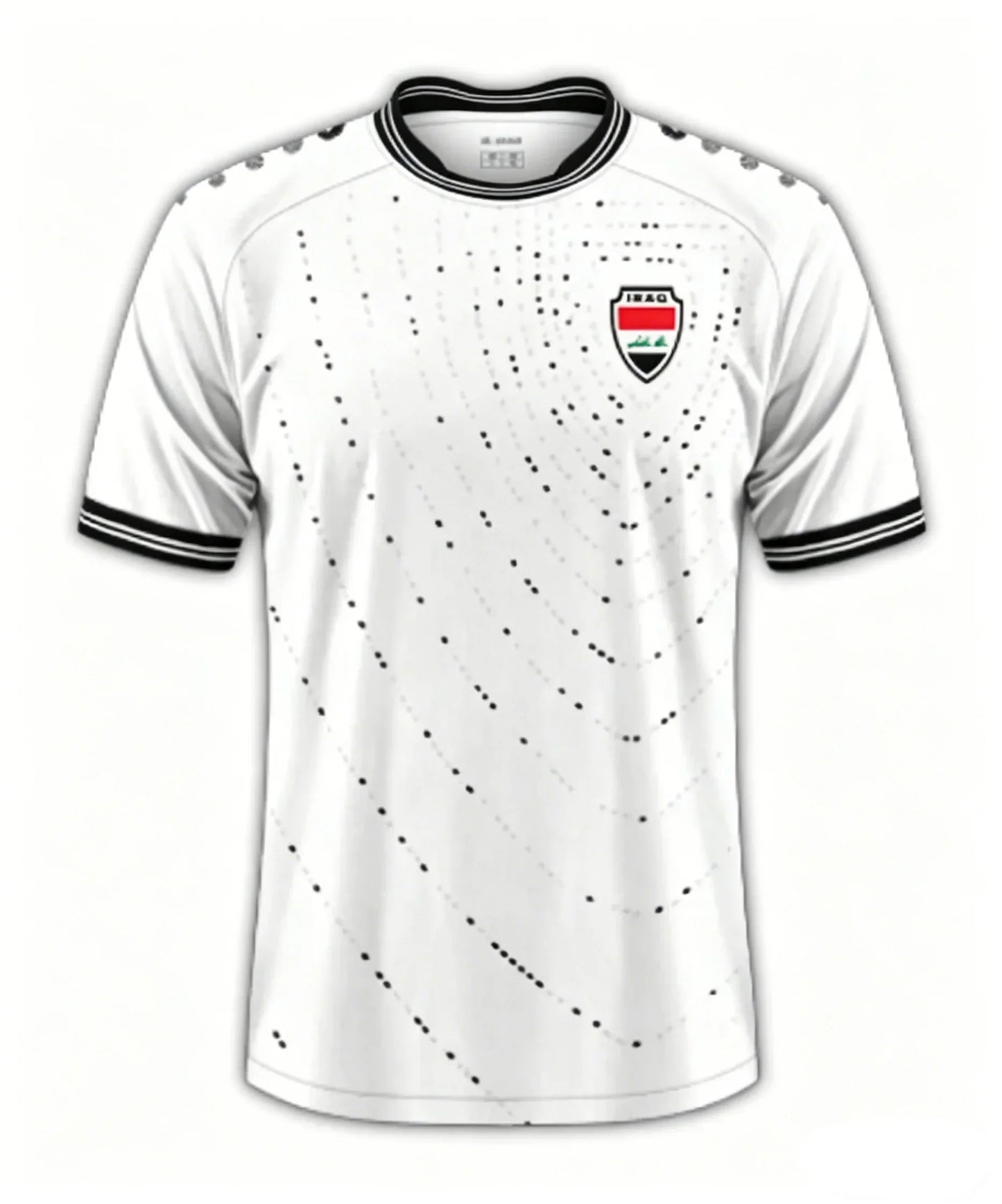 Iraq Inspired Football Jersey Men Quick Dry Breathable Short Sleeve Soccer Shirt Fans Outdoor Sports Casual Tee Green White