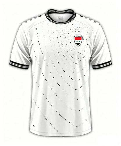 Iraq Inspired Football Jersey Men Quick Dry Breathable Short Sleeve Soccer Shirt Fans Outdoor Sports Casual Tee Green White