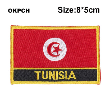 Tunisia Flag Embroidered Patch – Iron-On Badge for Clothing & Accessories