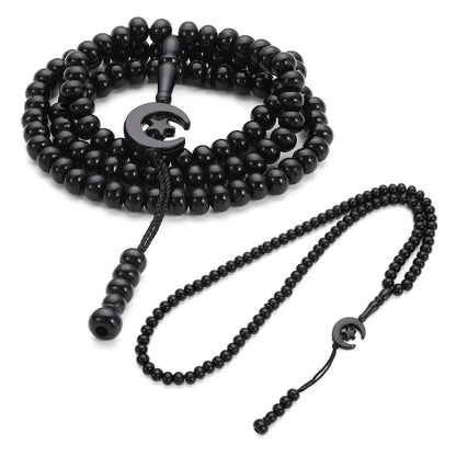 2pcs Prayer Beads Muslim Tasbih 99 Beads Allah Muhammad Engraved Islamic Prayer Rosary Bead Misbaha Tasbeeh 99 Prayer Beads