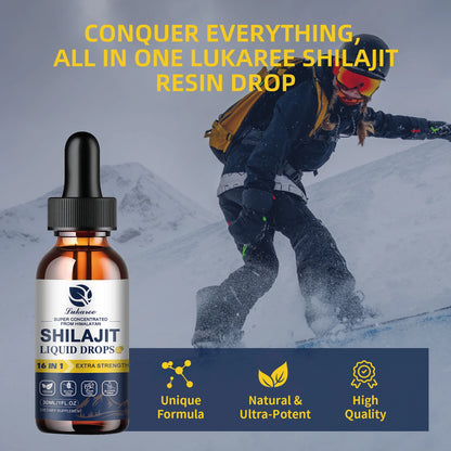 Lukaree Shilajit Drops with 85+ Trace Minerals and Fulvic Acid for Men&Women Immunity&Digestive System Health Cognitive Support