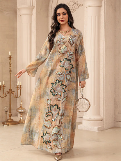 Flowers of Light – The Sequined Eid Djellaba for the Muslim Woman in America