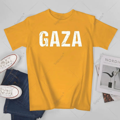 Unisex Men Vintage Gaza Palestine City Tshirt Tees T Shirts Women Boys 100% Cotton T-Shirt