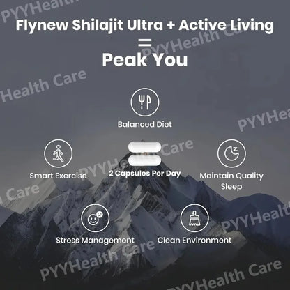 Shilajit with Naturally Fulvic Acid & L-Arginine Himalayan Shilajits for Extra Power Immune Support Shilajit for Men Women