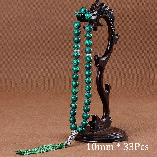 The Malachite Tasbih – Green Serenity for Your Soul
