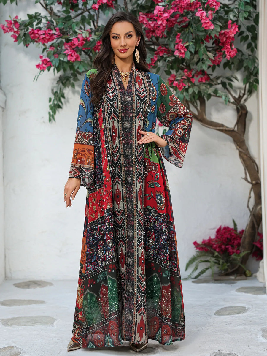 Zahraa Ramadan – The Rhinestone Floral Abaya for the Muslim Woman in America