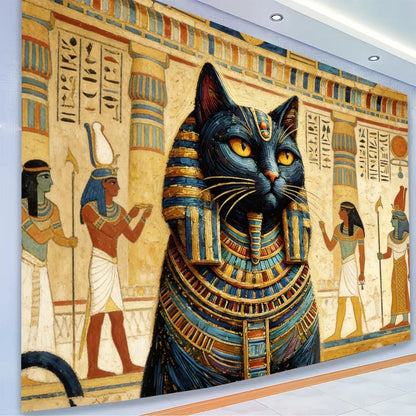 Ancient Egyptian Goddess Tapestry – Pharaoh & Anubis Wall Hanging for Heritage Decor