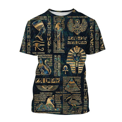 Anubis 3D T-Shirt – Ancient Egyptian Pharaoh Eye Print, Unisex Harajuku Streetwear