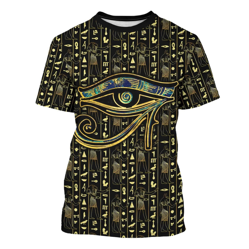 3D Pharaoh Graphic T-Shirt – Summer Egyptian Print, Unisex Casual Street Tee