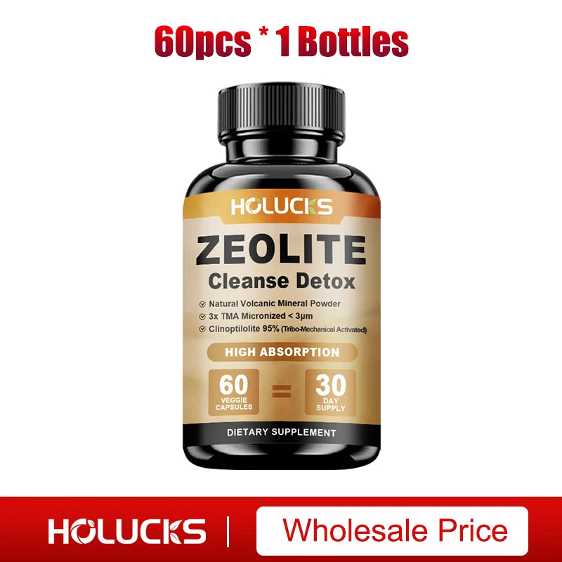 Zeolite Cleanse Detox Supplement, Supports Kidney Repair, Full Body, Liver & Colon Detox, for Mental Clarity & Focus