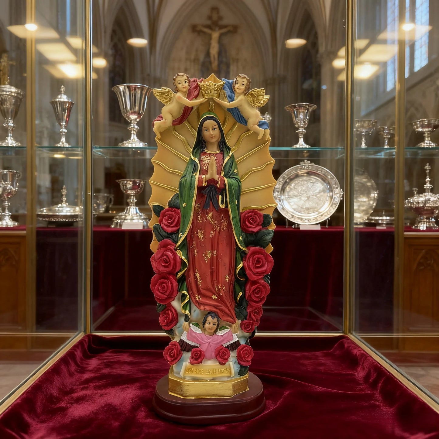 Statue of the Birth of Jesus by the Virgin Mary，the Size Is28cm/11.02in，Collectible Small Statue Ornaments，Ramadan Gifts