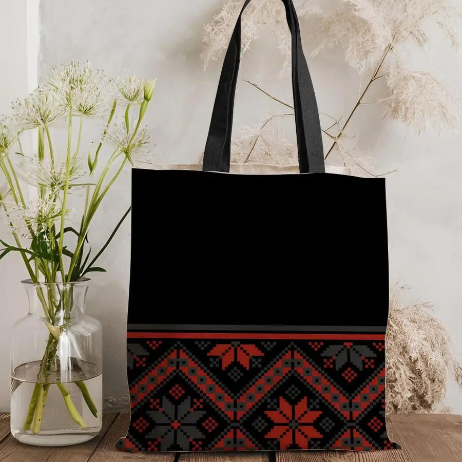 Ethnic Bloom – Classic Floral Lightweight Canvas Tote