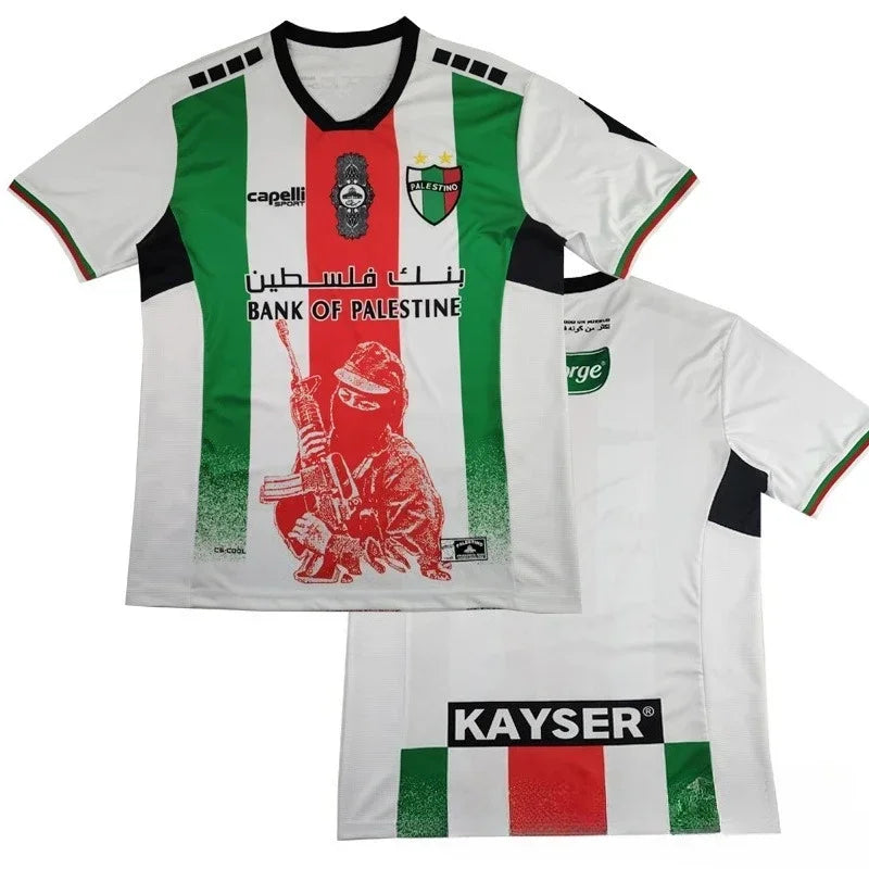 2025 new 3D printed Palestinian football jersey, T-shirt for men and women, quick-drying and breathable sports shirt.