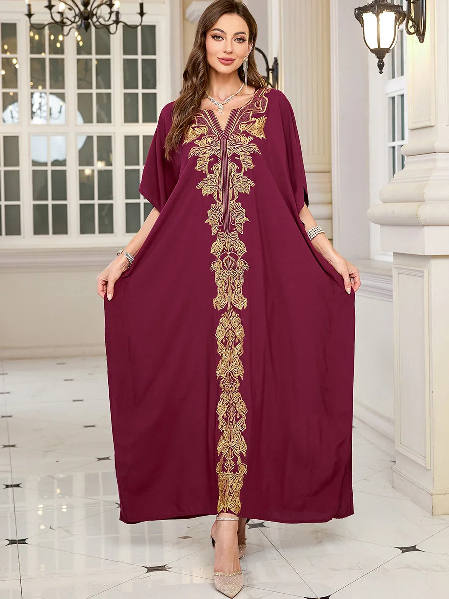 The Plus Size Moroccan Cover-Up – Embroidered Kaftan for the Arab Woman in America