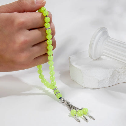 Colored acrylic luminous beads Muslim prayer short prayer beads bracelet
