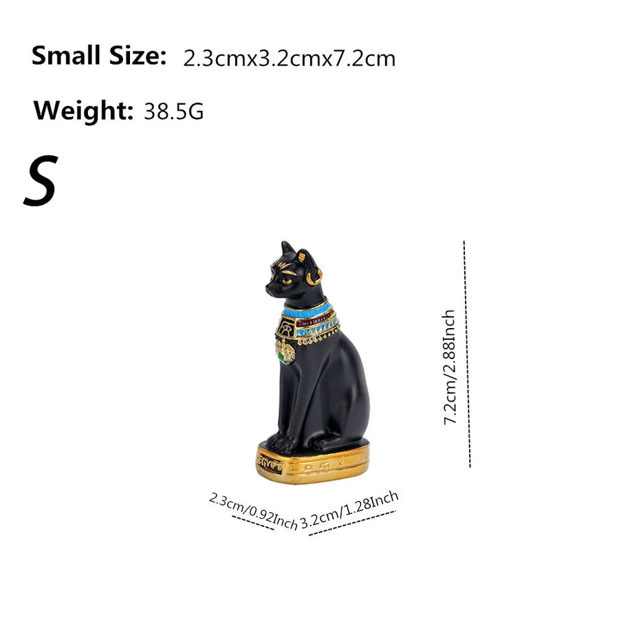 Bastet Resin Ornament – Handcrafted Egyptian Cat Guardian, Museum-Style Decor