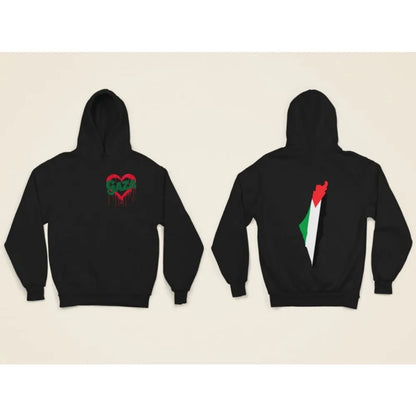 Palestine Hoody A Bleeding Heart and Gaza Map Classic Hoodie Designs Cool Palestine Hoodies Men Women Daily Life Sweatshirts