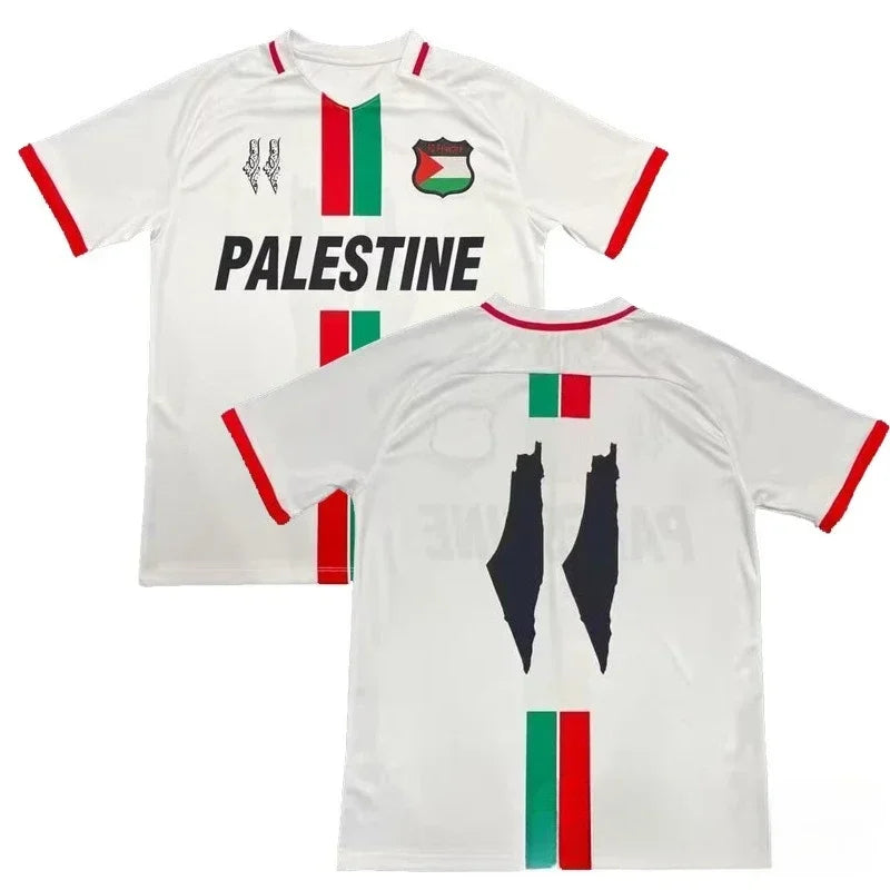 2025 new 3D printed Palestinian football jersey, T-shirt for men and women, quick-drying and breathable sports shirt.