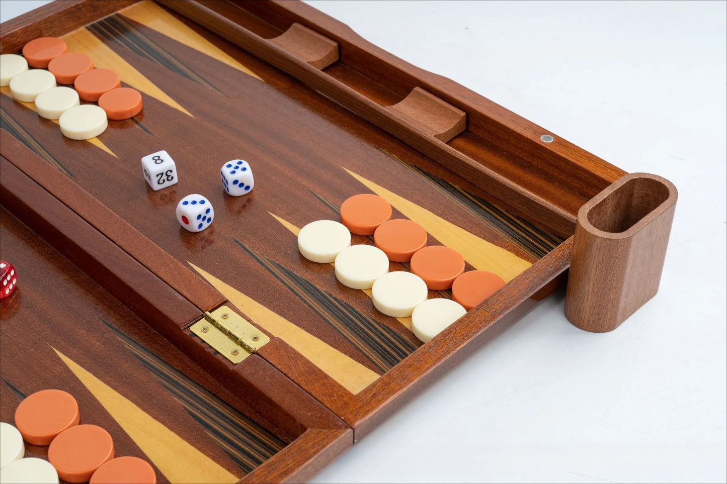 Solid Wood Backgammon Set - Educational Tabletop Board Game for Family Entertainment & Leisure