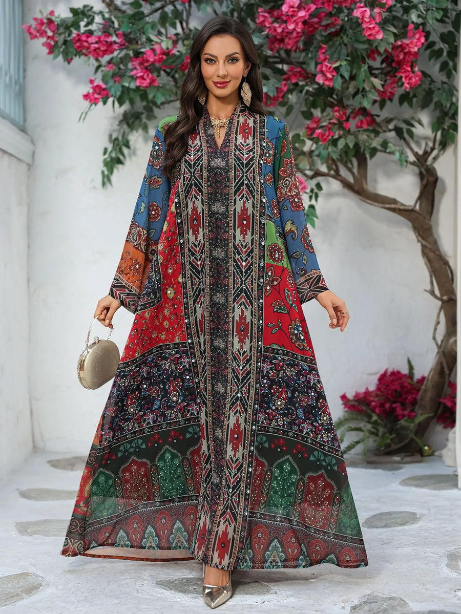 Zahraa Ramadan – The Rhinestone Floral Abaya for the Muslim Woman in America