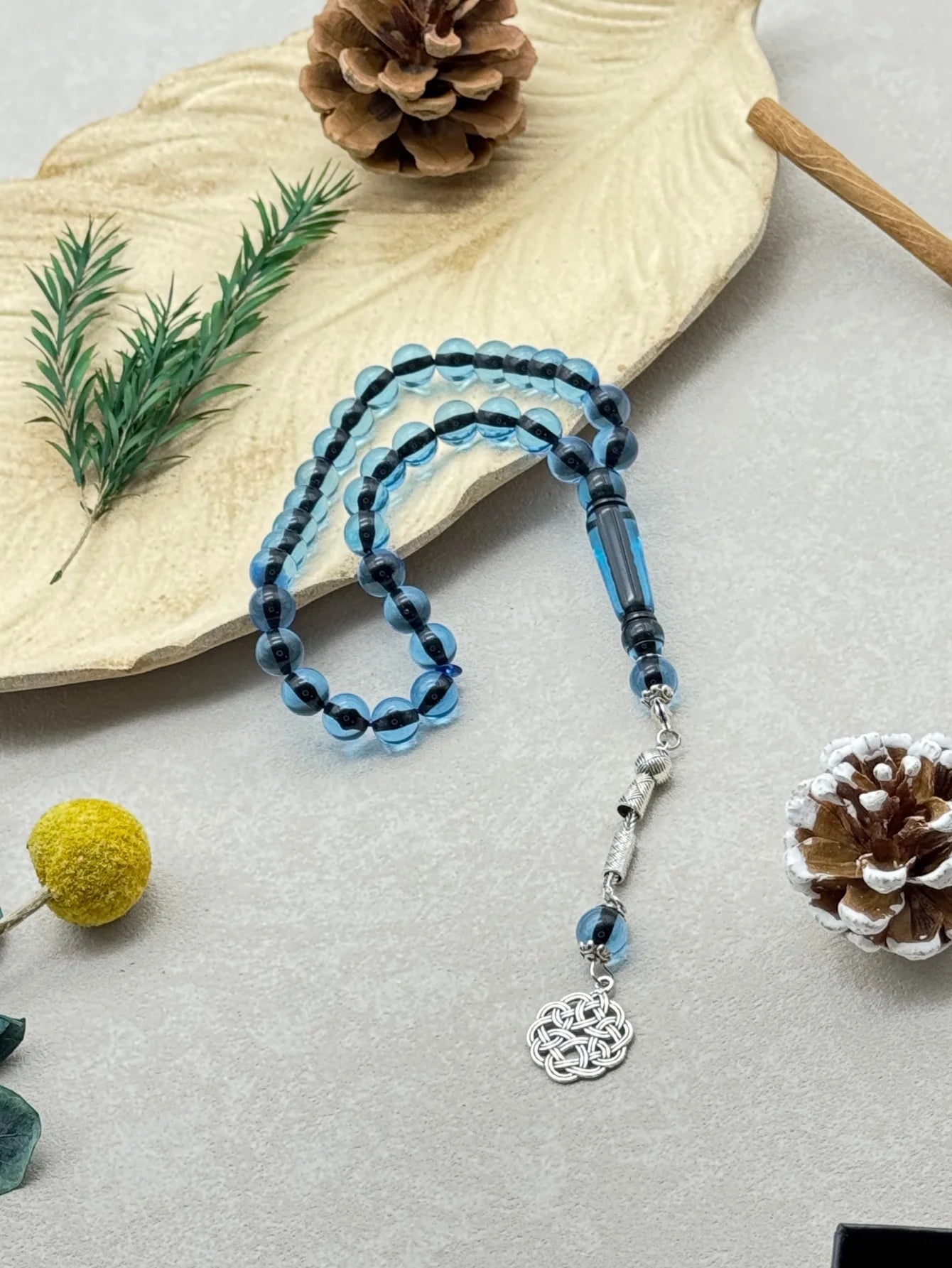 33 Beads Solid Color Acrylic Muslim Tasbih Islamic Prayer Beads Gift Box