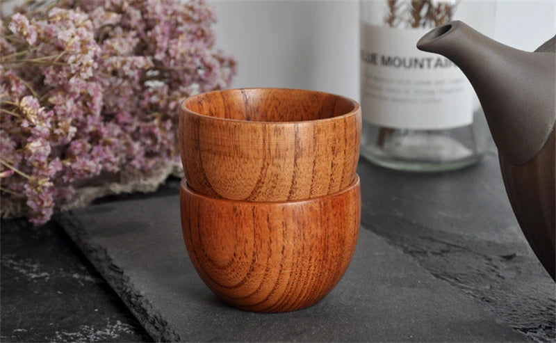 Handmade Spruce Wood Cups – Natural Big Belly Mug for Tea, Coffee & Milk