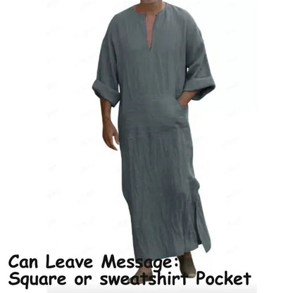 Short Sleeve Solid Color Men Muslim Islamic Kaftan Robe Jubba Thobe Kaftan Muslim Robe Casual Dubai Saudi Arabia Abaya Robes 5XL