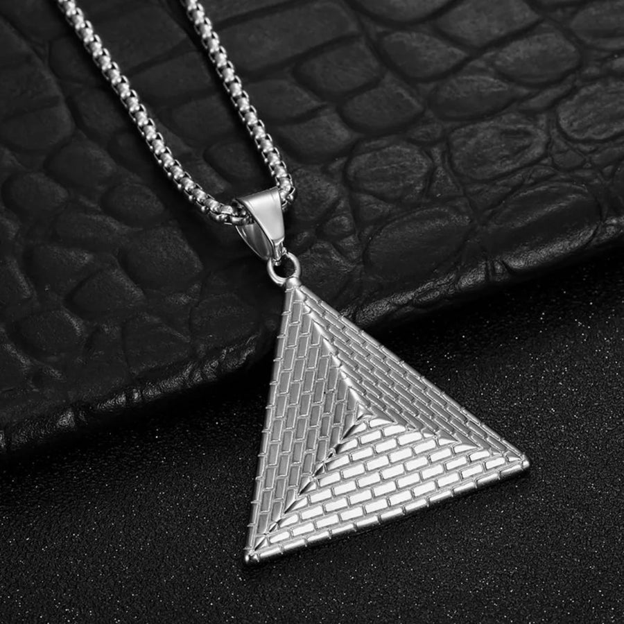 Iced Out Egyptian Ankh & Eagle Pendant – Stainless Steel Pharaoh Necklace for Men & Women