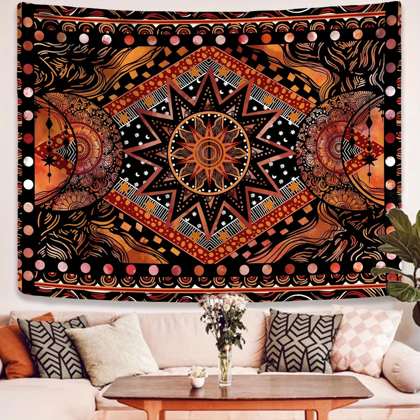 The Boho Sun – Retro Ethnic Totem Tapestry Wall Decor