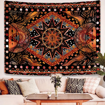 The Boho Sun – Retro Ethnic Totem Tapestry Wall Decor