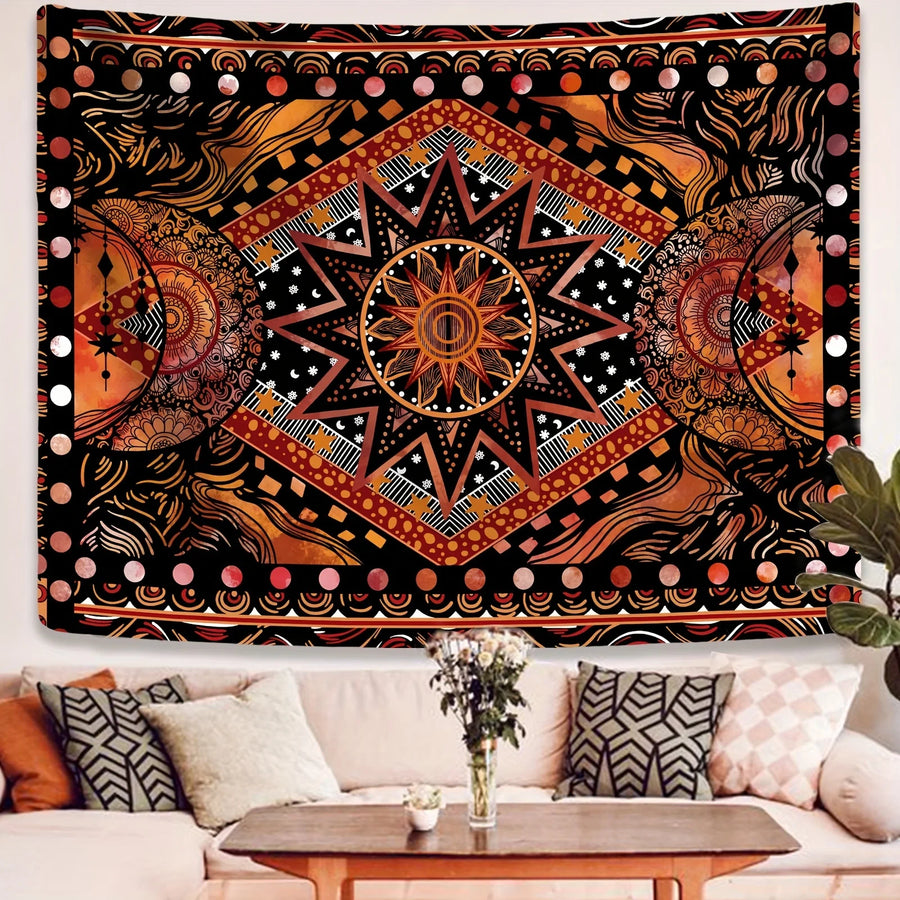 The Boho Sun – Retro Ethnic Totem Tapestry Wall Decor