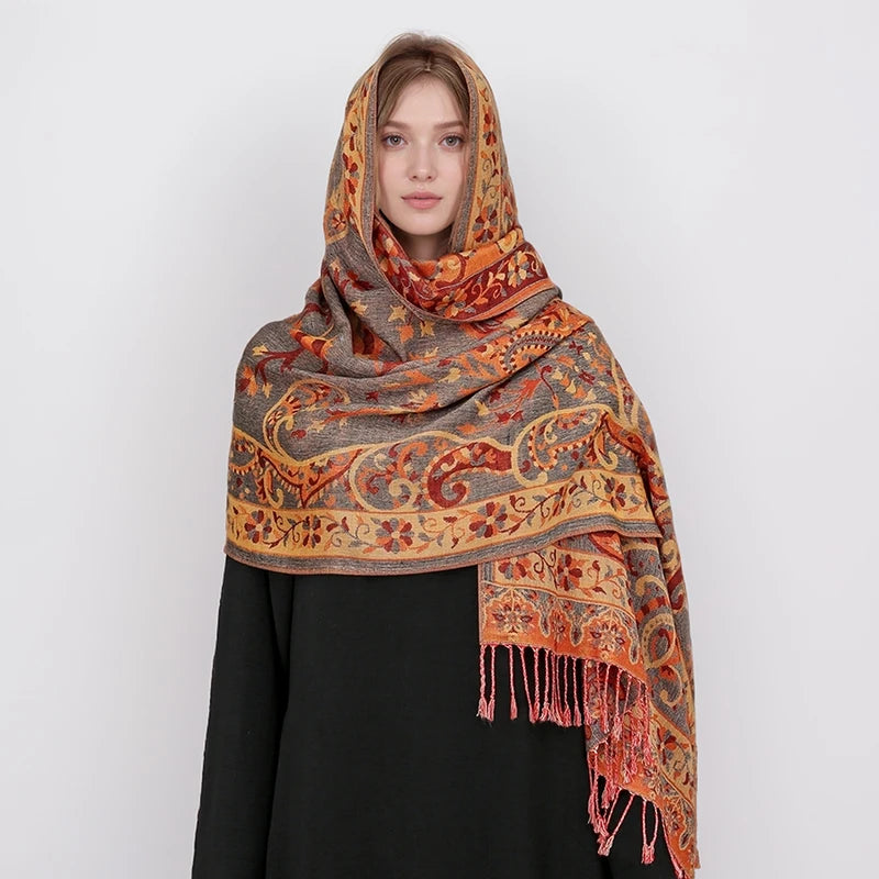 The Pashmina Veil – Long Cashmere Hijab Shawl for the Muslim Woman