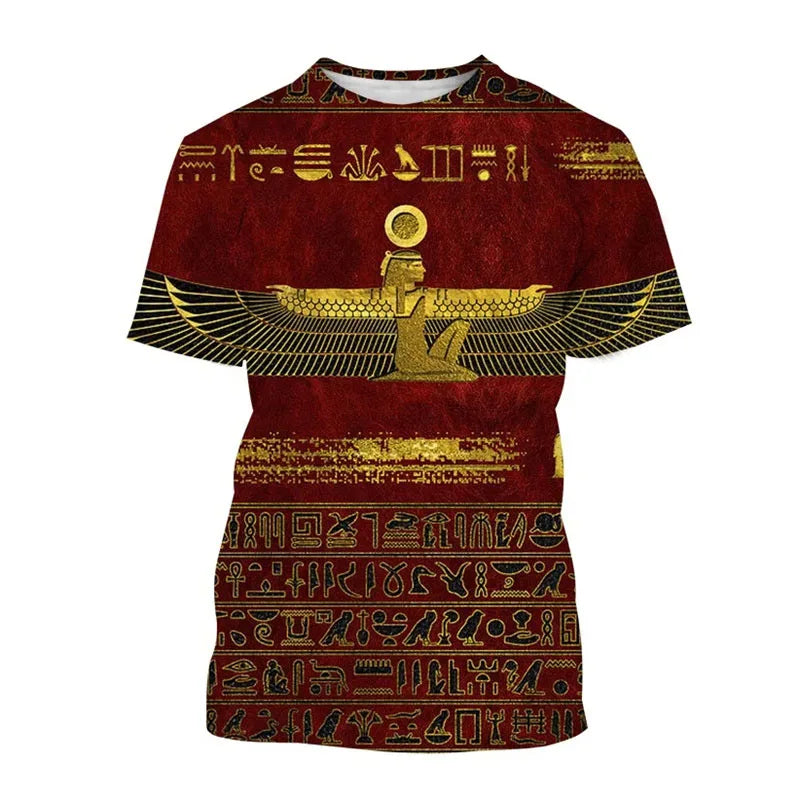 Anubis 3D T-Shirt – Ancient Egyptian Pharaoh Eye Print, Unisex Harajuku Streetwear