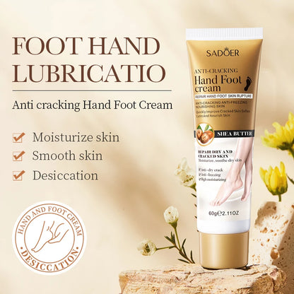 SADOER Shea Butter Foot Cream Moisturizing Anti Wrinkles Anti-Drying Heel Repair Removal Dead Skin Hands and Feet Skin Care