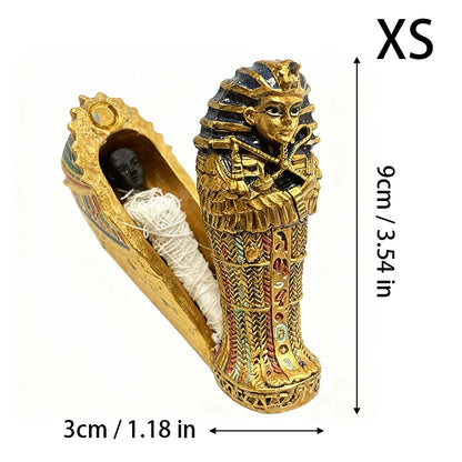 Tutankhamun Coffin & Mummy Ornament – Egyptian Pharaoh Handicraft Decor
