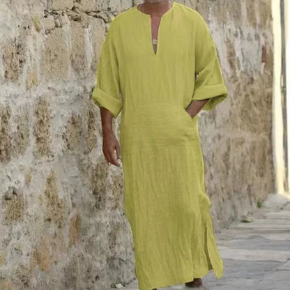 Short Sleeve Solid Color Men Muslim Islamic Kaftan Robe Jubba Thobe Kaftan Muslim Robe Casual Dubai Saudi Arabia Abaya Robes 5XL