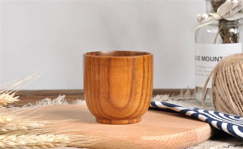 Handmade Spruce Wood Cups – Natural Big Belly Mug for Tea, Coffee & Milk