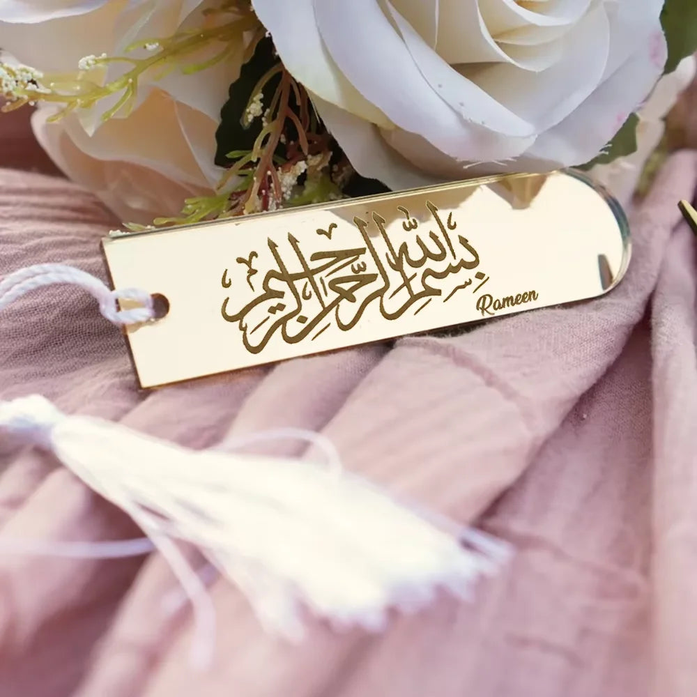 5Pcs Acrylic Bismillah Bookmark Quran Bookmark Party Decor Ramadan Mubarak Eid Al-Fitr Muslim Islamic Kareem Birthday Present