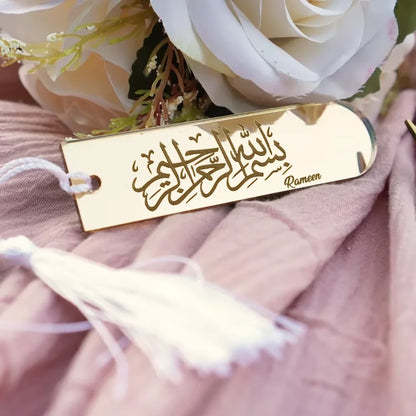 5Pcs Acrylic Bismillah Bookmark Quran Bookmark Party Decor Ramadan Mubarak Eid Al-Fitr Muslim Islamic Kareem Birthday Present