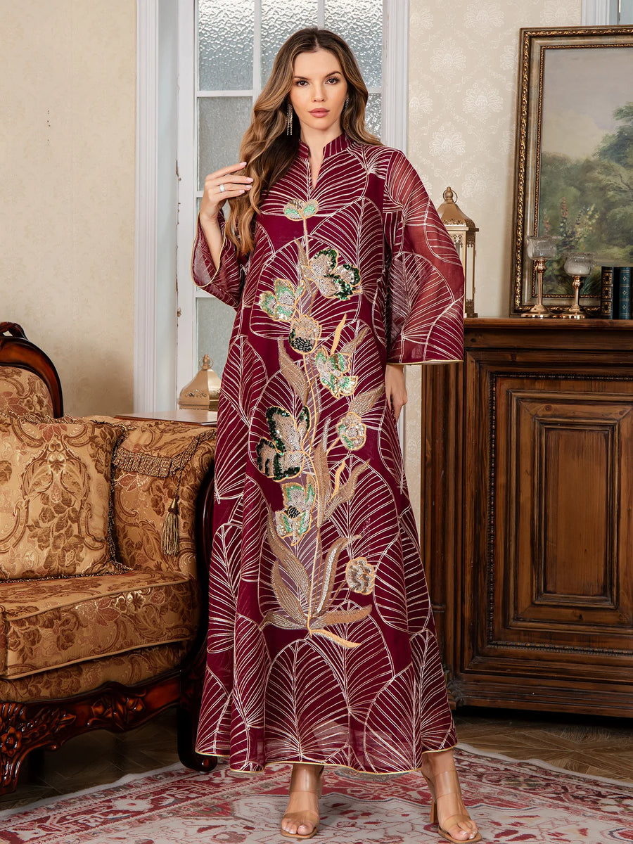 Mesh & Light – Embroidered Eid Abaya for the Muslim Woman in America
