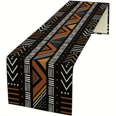 The Savannah Pattern – African Geometric Tribal Table Runner