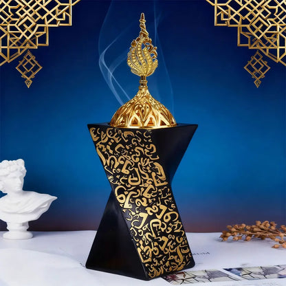 Resin Aromatherapy Stove Luxury Ramadan Decor Rotating Square Craft - Muslim Style Bakhoor Burner & Aromatherapy Diffuser