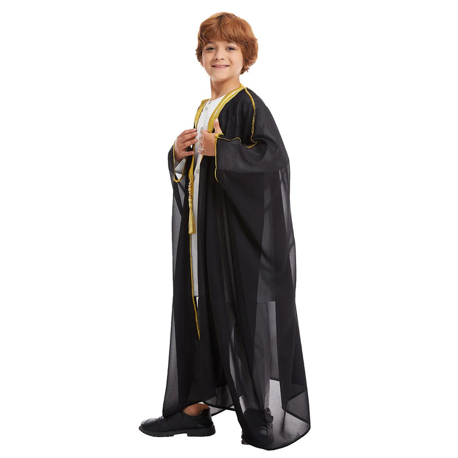 Boys' Eid Dishdasha & Open Abaya – Children's Modest Islamic Robe for Ramadan & Prayer