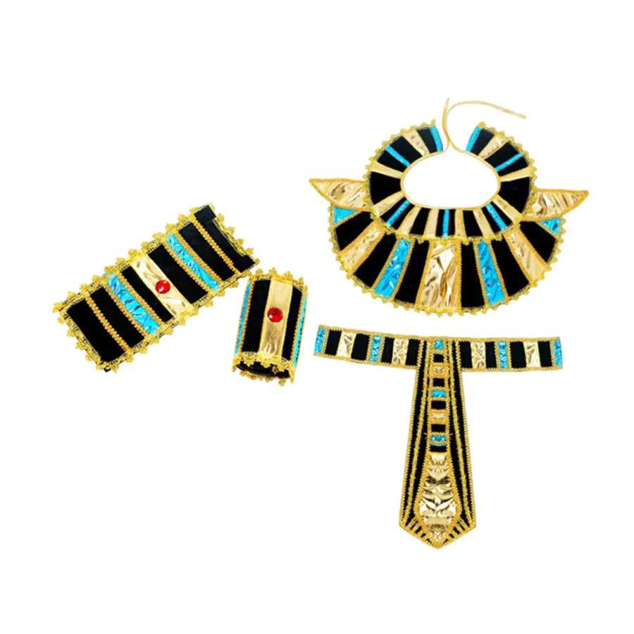 Pharaoh Costume Accessories – Egyptian Themed Event Set for Men's Birthday & Photoshoot