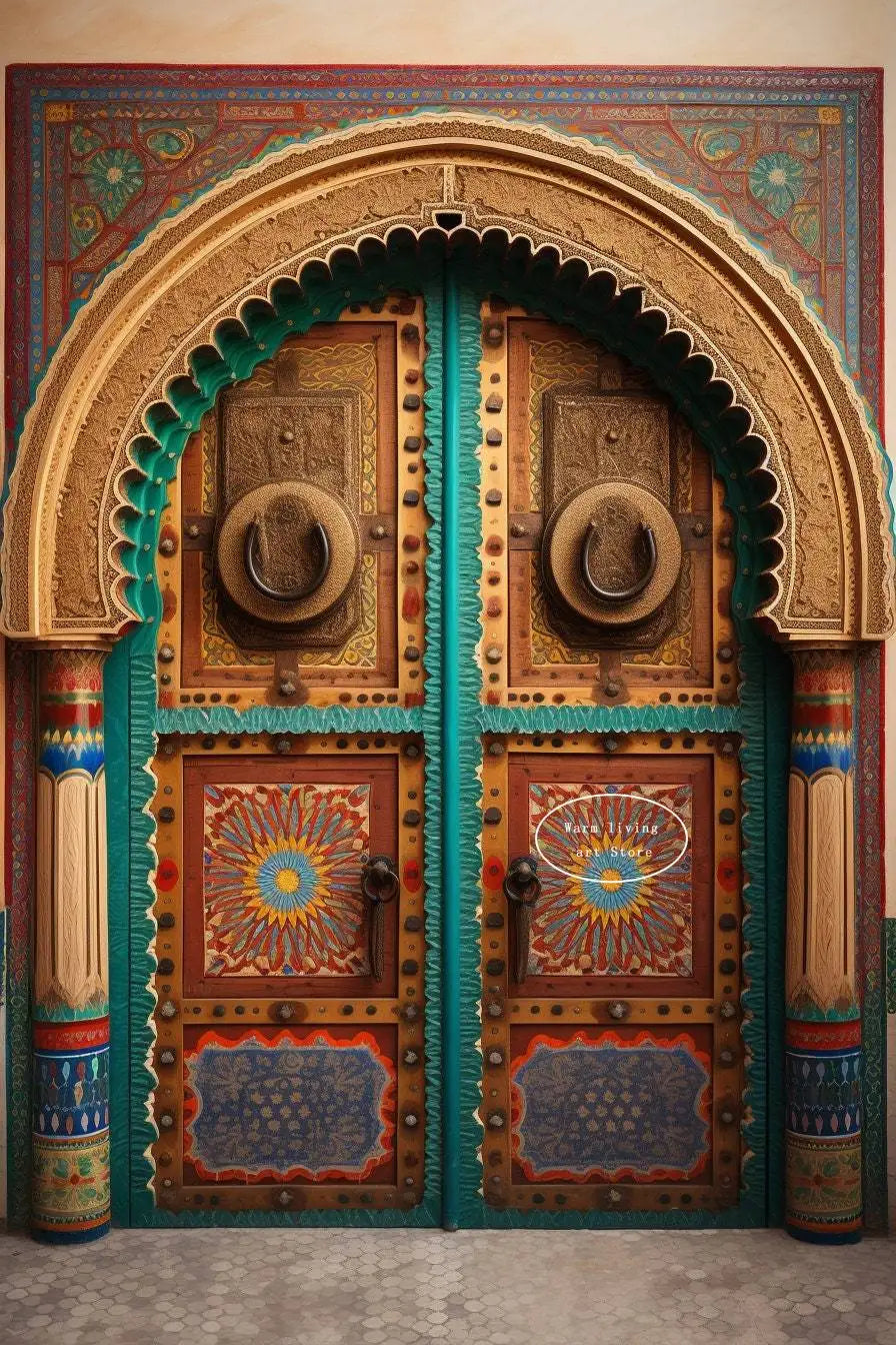 The Moroccan Door – Arabic Architecture Canvas Wall Art