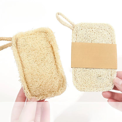 The Loofah Six – Natural Bamboo Fiber Exfoliating Sponges (6-Pack)