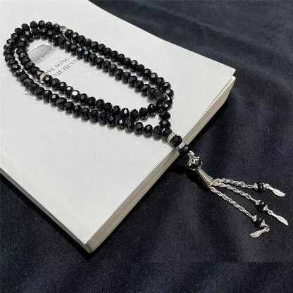 Islamic Tasbih Muslim Rosary Beads Glass 99 Prayer Rosary For Men Bracelet Natural Stone Handmade Turkey Ramadan Chains Pendant